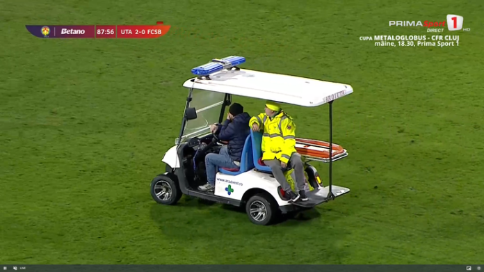Incident grav în partida UTA - FCSB! A ieșit de pe teren plângând