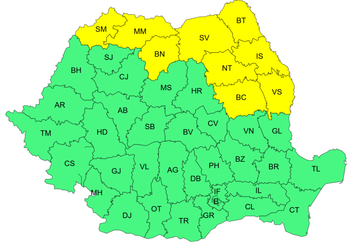 Avertisment de furtuni și grindină în numeroase județe, până la seară. HARTA regiunilor afectate