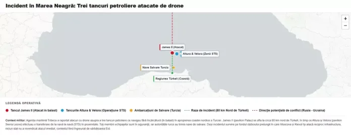 Trei platforme petroliere supuse atacurilor cu drone în Marea Neagră, în apropierea Strâmtoarei Bosfor. Trei platforme petroliere supuse atacurilor cu drone în Marea Neagră, în apropierea Strâmtoarei Bosfor.