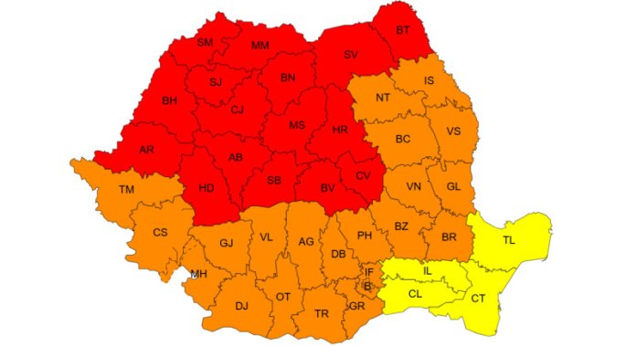 Cod roșu de temperaturi extreme în aproape jumătate din țară. Începând de luni, această intensificare a căldurii va influența majoritatea județelor...