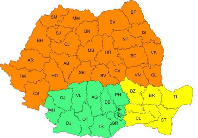 Avertizare de furtuni și căldură extremă: ANM a publicat coduri portocalii și galbene. Temperaturile pot ajunge până la 37 de...