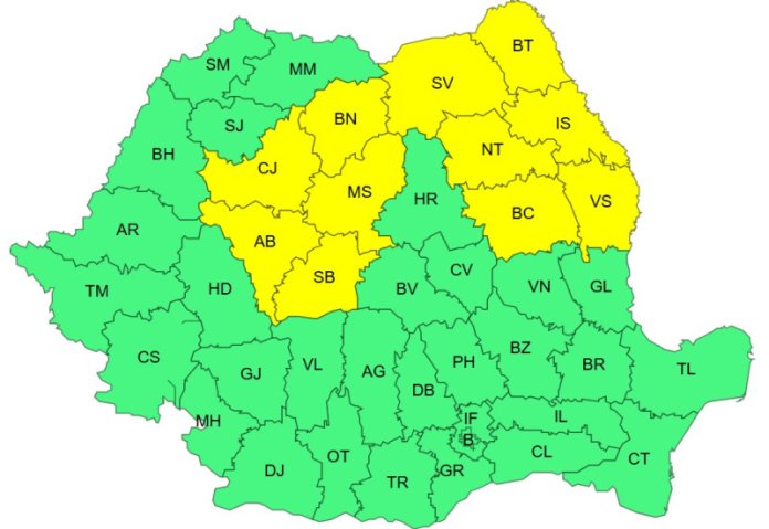 Cod portocaliu și galben de furtuni pentru întreaga țară: sunt anticipate vijelii și grindină. ANM a publicat noi...